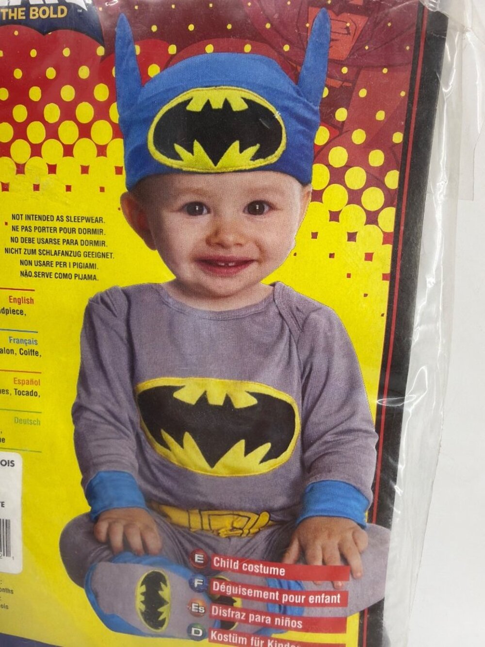 Rubies DC Batman Baby Costume Size 0-6 Months